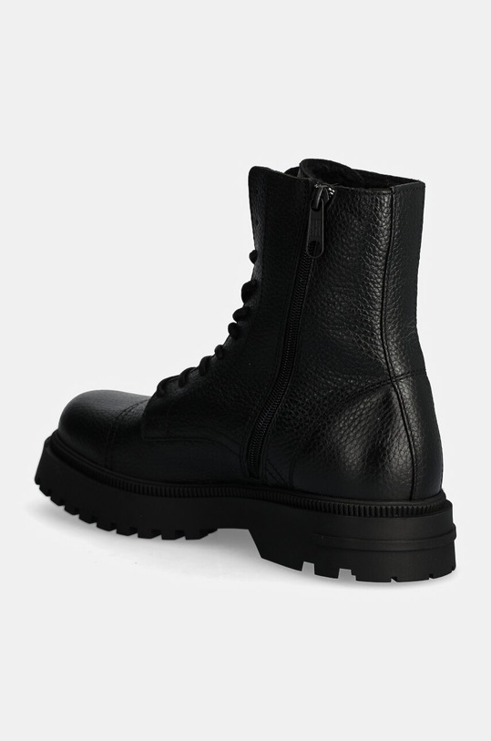 Încălțăminte Tommy Jeans ghete de piele TJM LACE UP MID BOOT TUMBLED WL EM0EM01470 negru