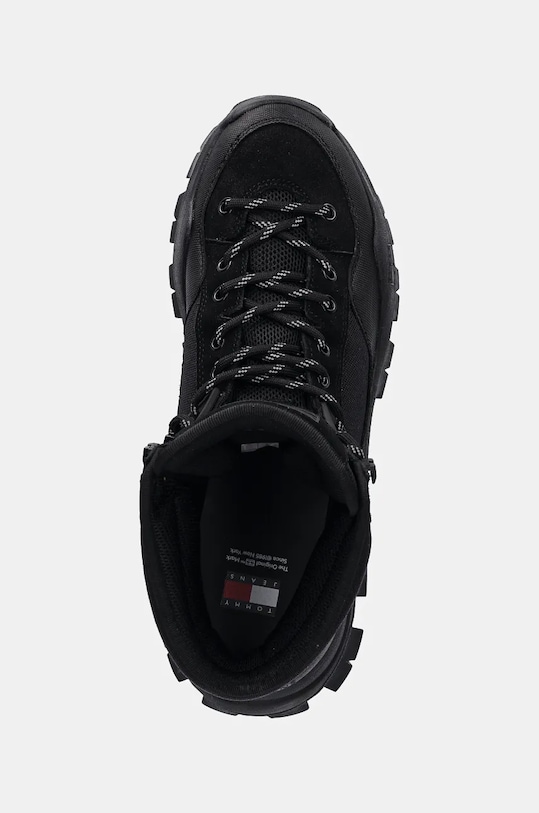 Kotníkové boty Tommy Jeans TJM URBAN HIBRYD BOOT černá EM0EM01489