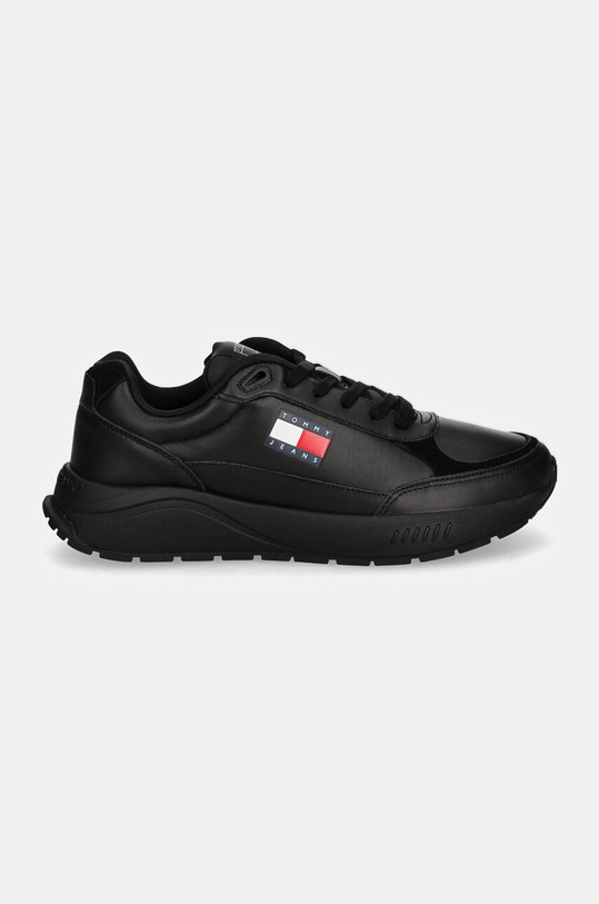 Tommy Jeans sneakersy skórzane TJM RUNNER FULL LEATHER ESS EM0EM01445 czarny AW24