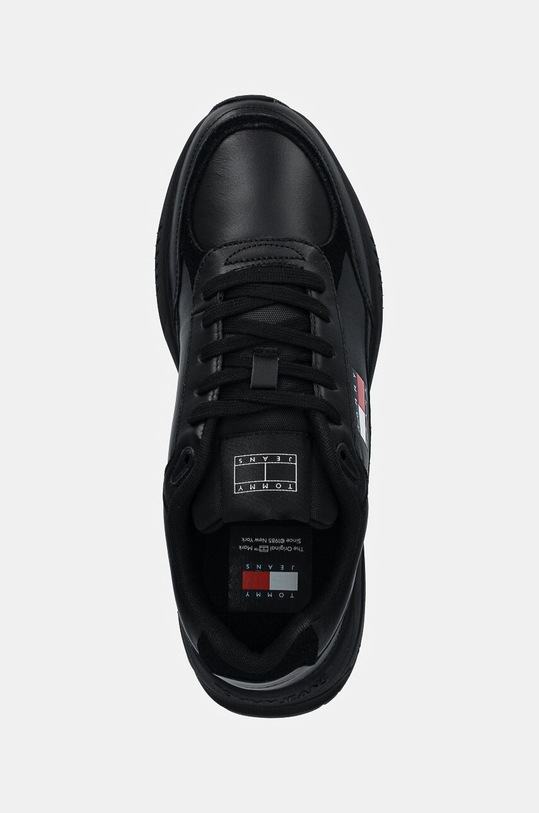 Tommy Jeans sneakersy skórzane TJM RUNNER FULL LEATHER ESS czarny EM0EM01445