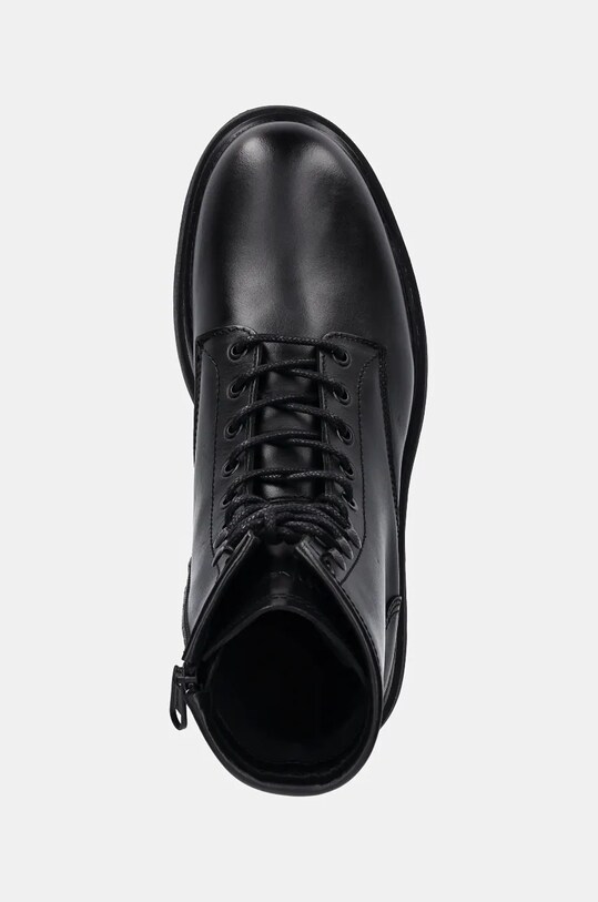 Шкіряні черевики Calvin Klein LACE UP BOOT W/ ZIP LTH чорний HM0HM01575