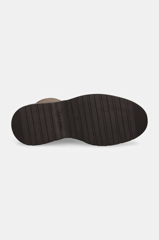 Semišové topánky Calvin Klein LACE UP BOOT W/ ZIP SUEDE HM0HM01576 béžová