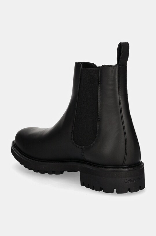 Obuwie Calvin Klein sztyblety skórzane CHELSEA BOOT RUB HM0HM01610 czarny