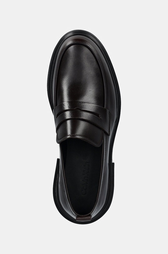 Kožené mokasíny Calvin Klein MOCCASIN LTH hnedá HM0HM01688