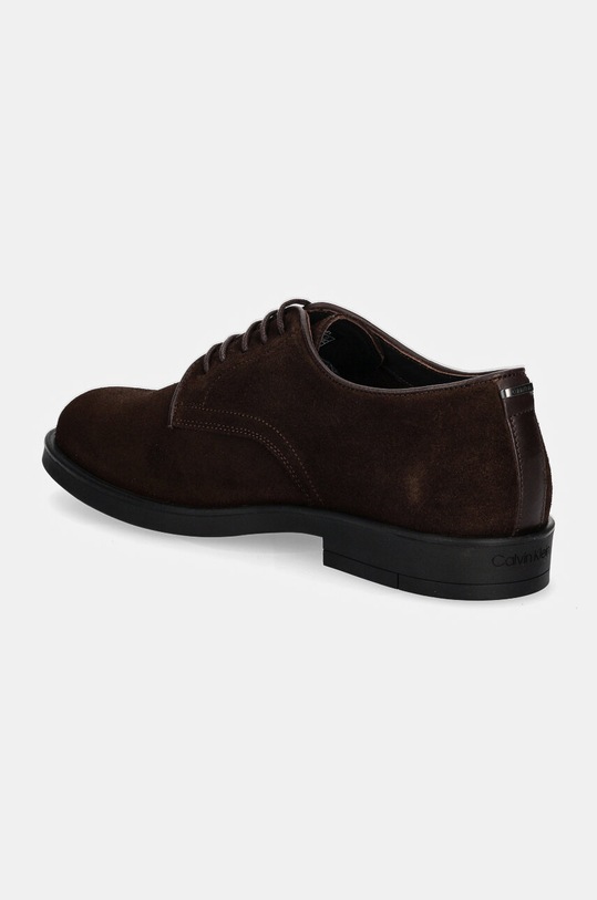 Obuwie Calvin Klein półbuty zamszowe DERBY SUE HM0HM01622 brązowy