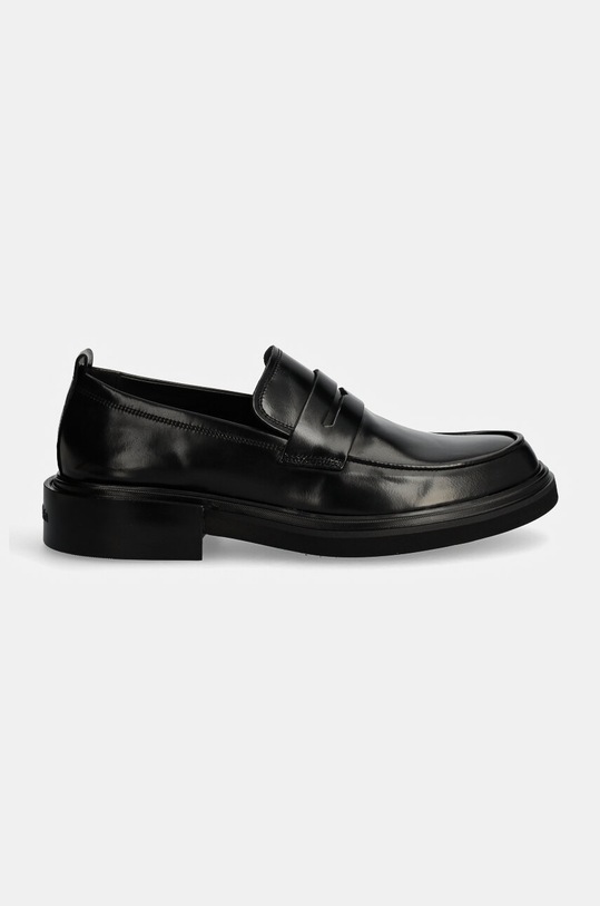 Kožené poltopánky Calvin Klein MOCCASIN HM0HM01682 čierna AW24