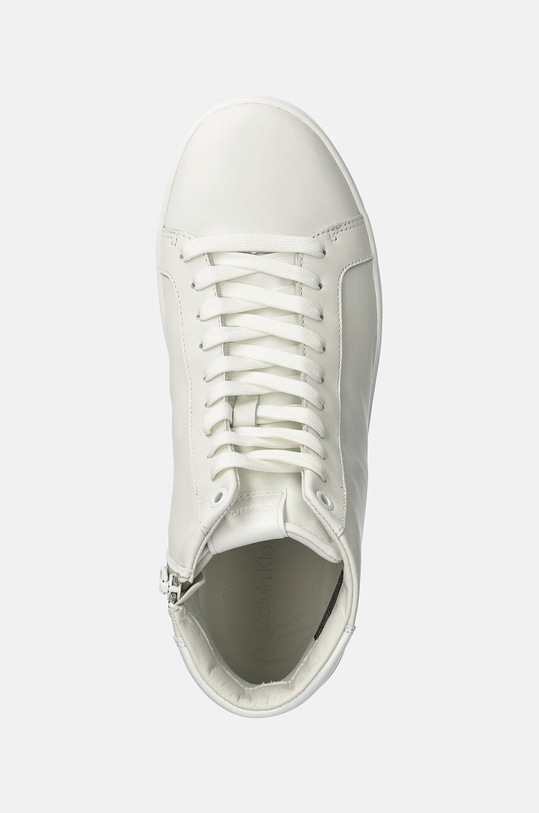 Кожени маратонки Calvin Klein HIGH TOP LACE UP бял HM0HM01547