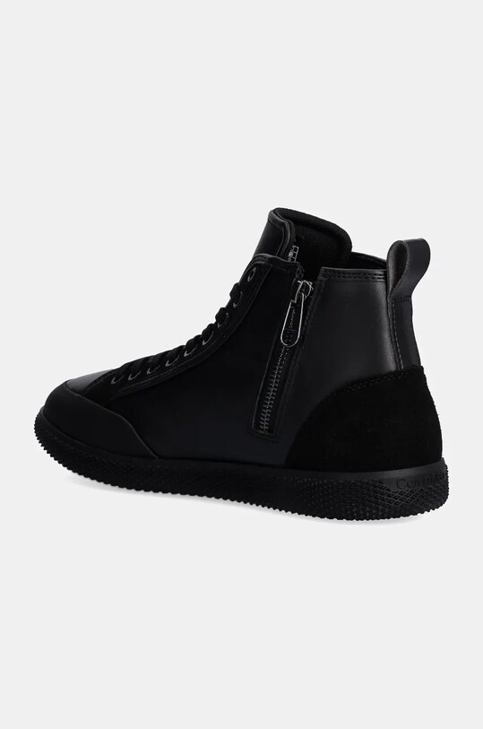Obuv Kožené tenisky Calvin Klein HIGH TOP LACE UP HM0HM01586 čierna