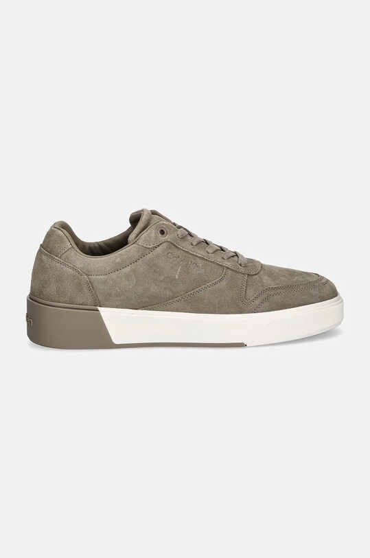 Замшеві кросівки Calvin Klein LOW TOP LACE UP BSKT SUE HM0HM01591 зелений NC24