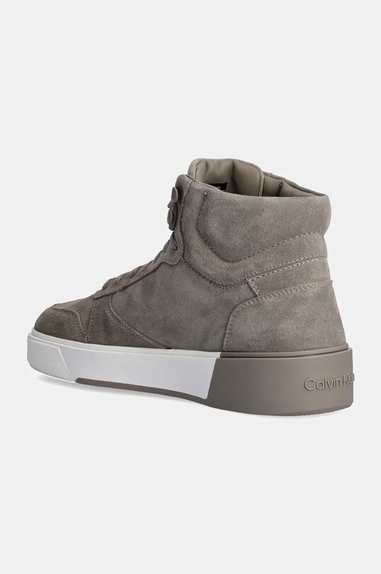 Cipők Calvin Klein velúr sportcipő HIGH TOP LACE UP BSKT SUE HM0HM01592 szürke