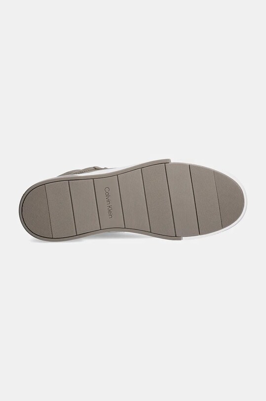 Calvin Klein velúr sportcipő HIGH TOP LACE UP BSKT SUE HM0HM01592 szürke