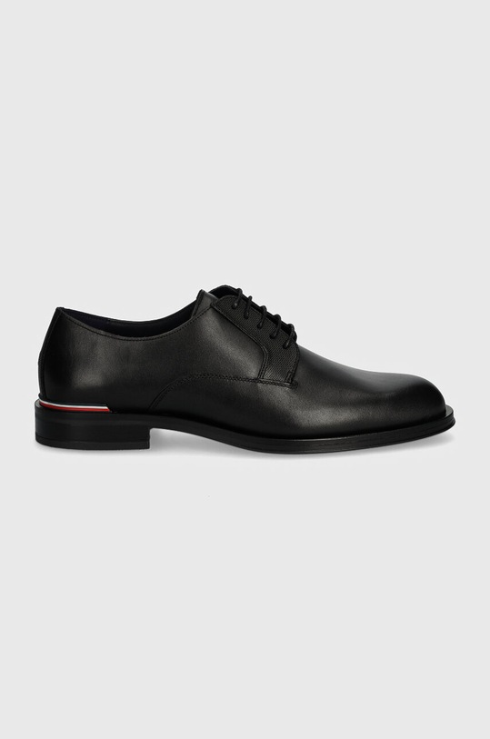 Kožne cipele Tommy Hilfiger CORE RWB HILFIGER TEXT LTH SHOE FM0FM05255 crna AW24