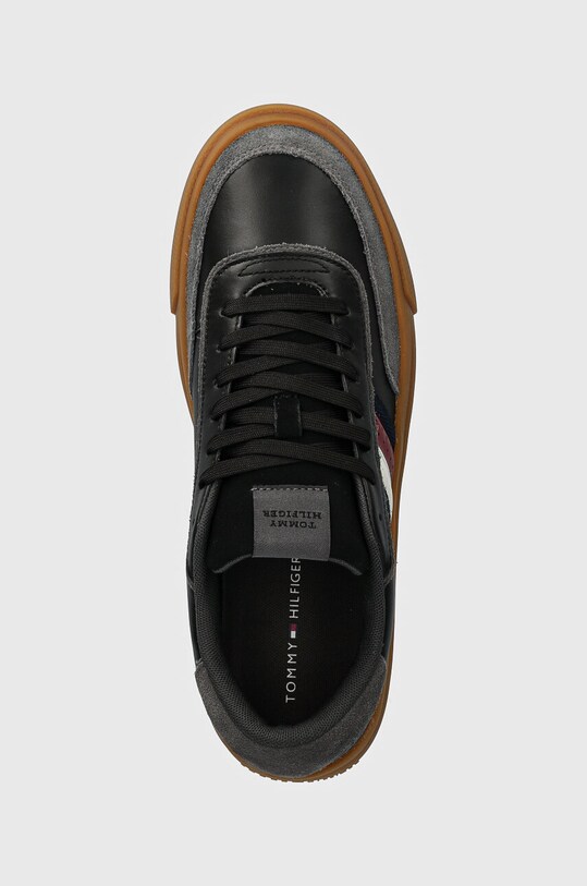 Tommy Hilfiger sneakersy skórzane TH CUPSET 1A2 LTH MIX czarny FM0FM05118