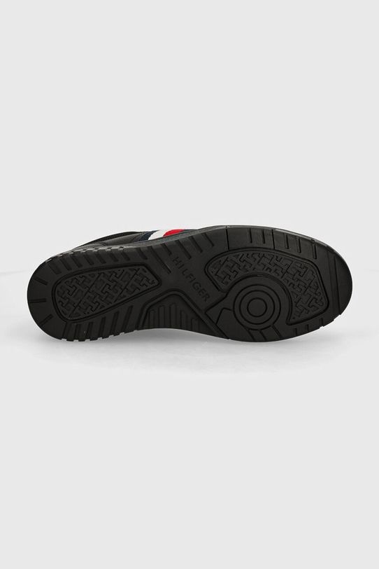 Usnjene superge Tommy Hilfiger TH BASKET CORE LITE FM0FM05116 črna