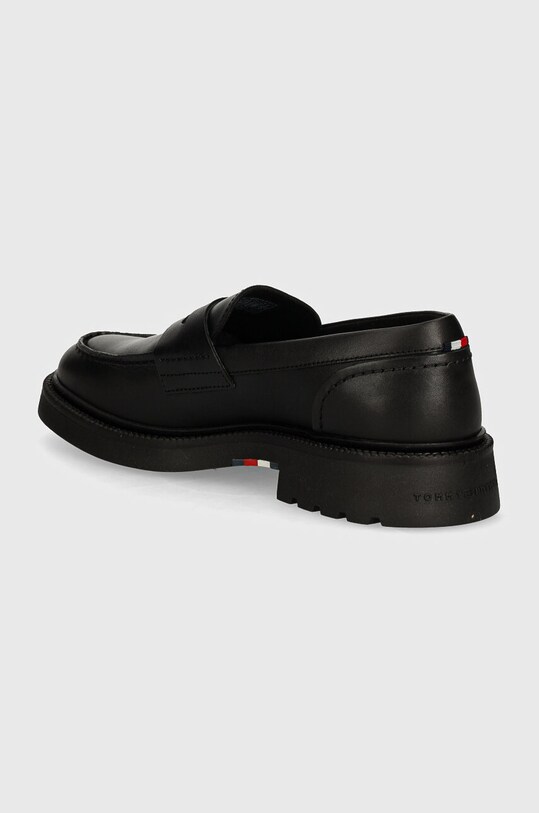 Cipők Tommy Hilfiger bőr mokaszin LIGHT HILFIGER LEATHER LOAFER FM0FM05089 fekete