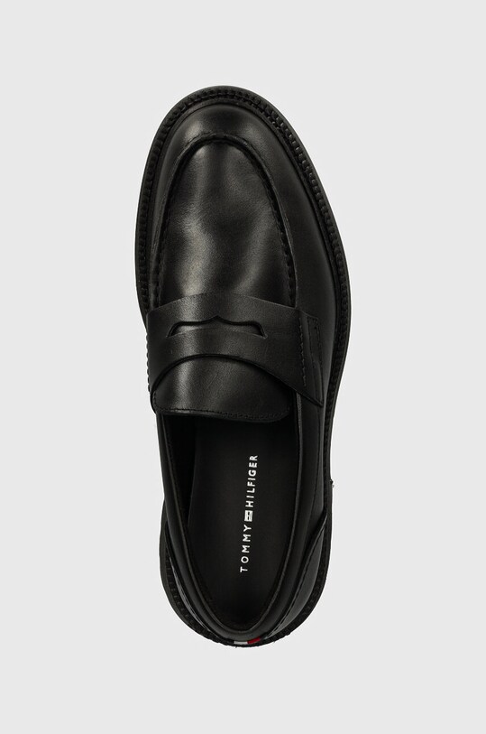Tommy Hilfiger bőr mokaszin LIGHT HILFIGER LEATHER LOAFER fekete FM0FM05089