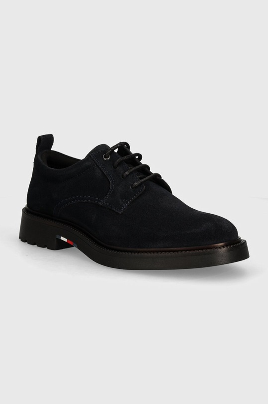 Tommy Hilfiger półbuty zamszowe LIGHT HILFIGER LWT SUEDE SHOE skóra zamszowa granatowy FM0FM05088