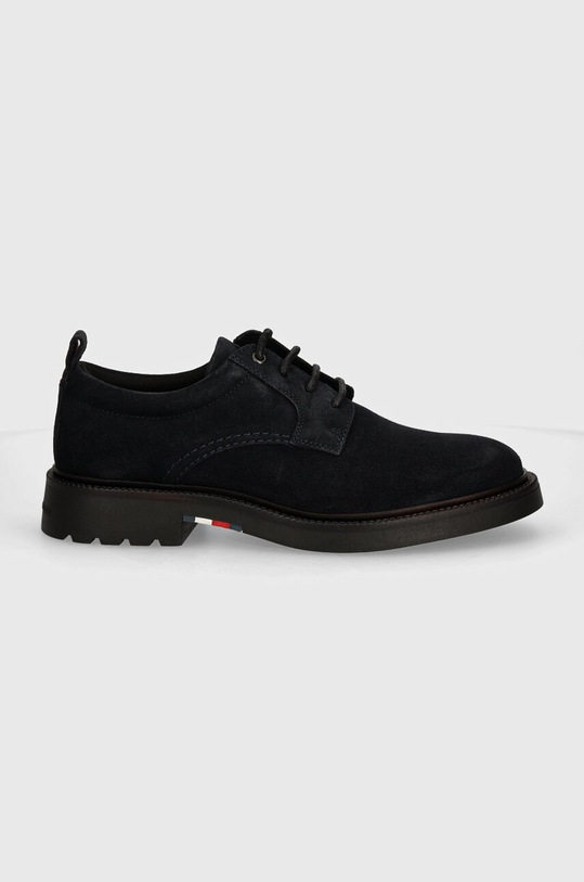 Tommy Hilfiger półbuty zamszowe LIGHT HILFIGER LWT SUEDE SHOE FM0FM05088 granatowy AW24