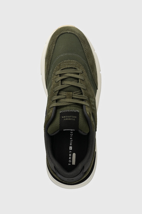 Sneakers boty Tommy Hilfiger M RUNNER X VENTILE MIX zelená FM0FM05062