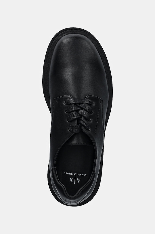 Kožené poltopánky Armani Exchange čierna XUC016.XV874.00002