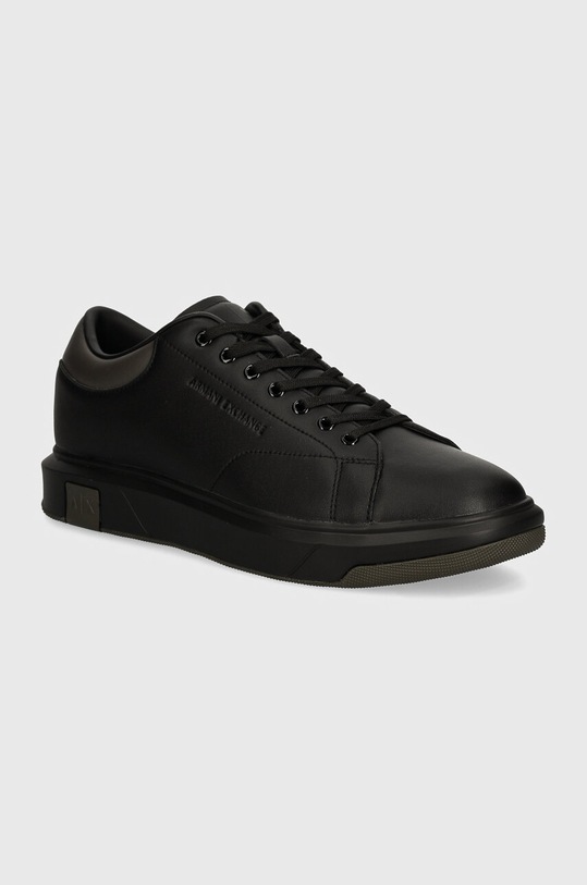 Armani Exchange sneakersy skórzane niska czarny XUX123.XV534.U181