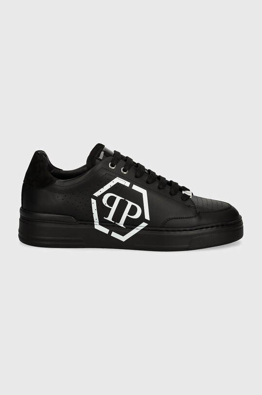 Philipp Plein sneakers din piele Lo-Top Hexagon MSC3981.PLE005N.0202 negru AW24