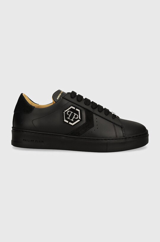 Kožené tenisky Philipp Plein Lo-Top Arrow Force MSC3998.PLE005N.0202 čierna AW24