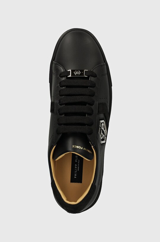 Kožené tenisky Philipp Plein Lo-Top Arrow Force čierna MSC3998.PLE005N.0202