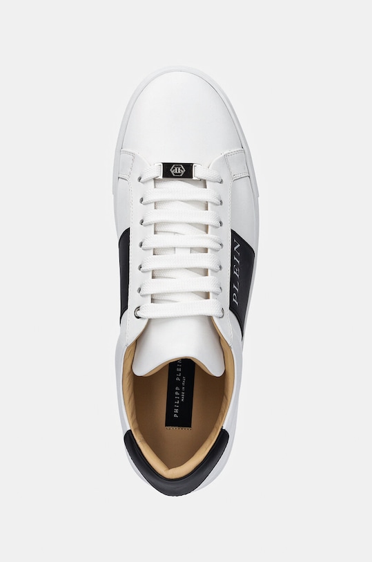 Philipp Plein sneakers din piele Nappa Lo-Top alb USC0657.PLE010N.0102