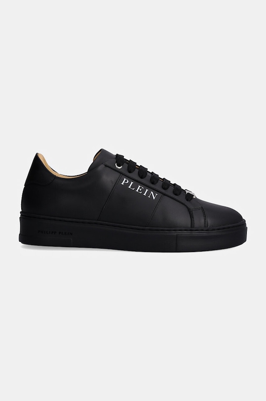 Δερμάτινα αθλητικά παπούτσια Philipp Plein Nappa Lo-Top USC0657.PLE010N.0202 μαύρο AW24