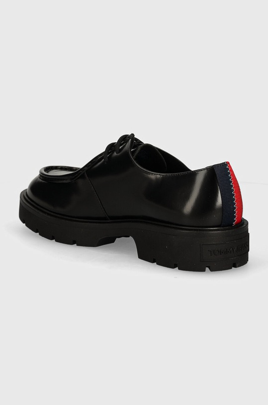 Boty Kožené polobotky Tommy Jeans TJM SMART DERBY SHOE EM0EM01418 černá