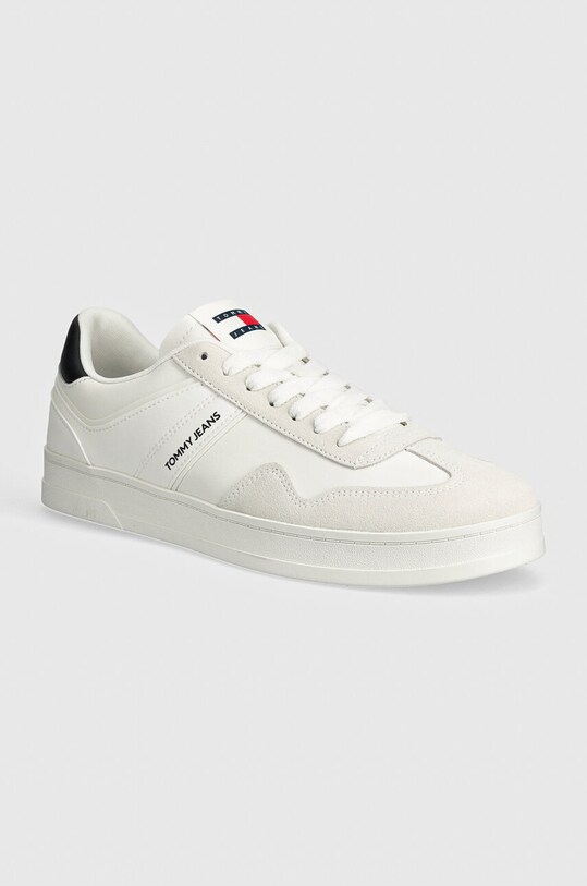 Tenisky Tommy Jeans TJM LEATHER RETRO CUPSOLE semišová koža biela EM0EM01414