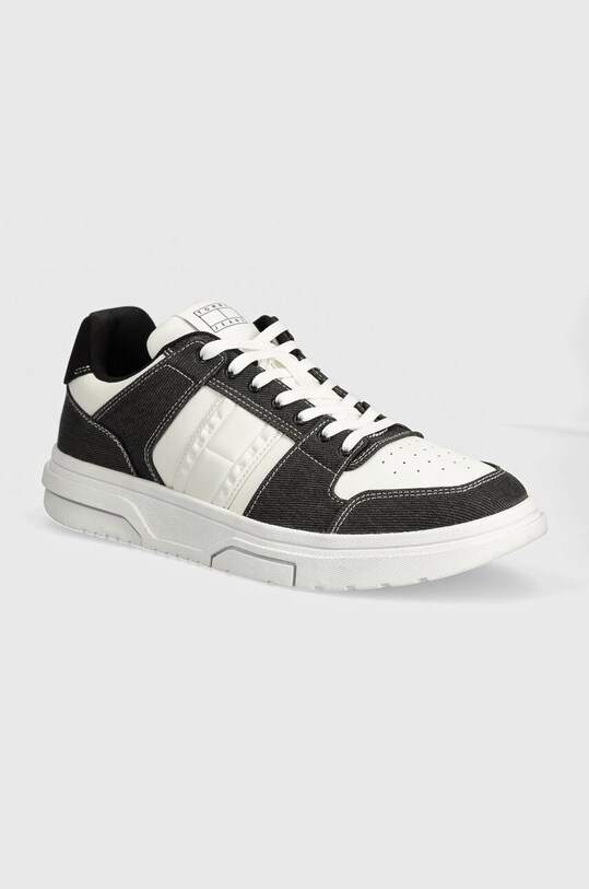 Кроссовки Tommy Jeans THE BROOKLYN MIX MATERIAL кожа чёрный EM0EM01428