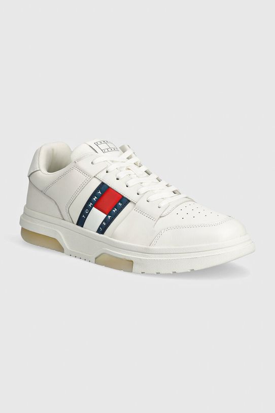 Tommy Jeans sneakersy skórzane THE BROOKLYN LEATHER niska biały EM0EM01429