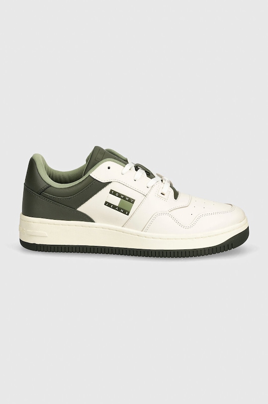 Tommy Jeans sneakers TJM BASKET LEATHER EM0EM01434 verde AW24