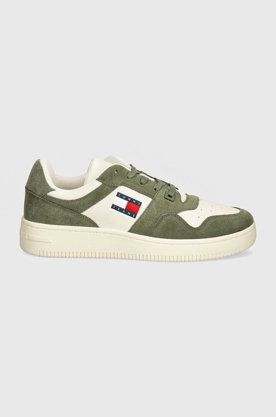 Tommy Jeans sneakers TJM BASKET LEATHER EM0EM01440 verde AW24