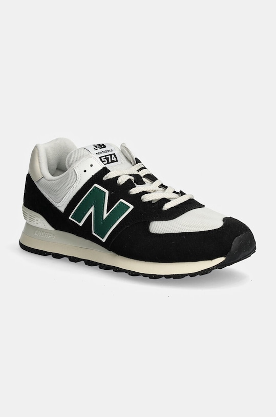 New Balance 574 Black White Marsh Green
