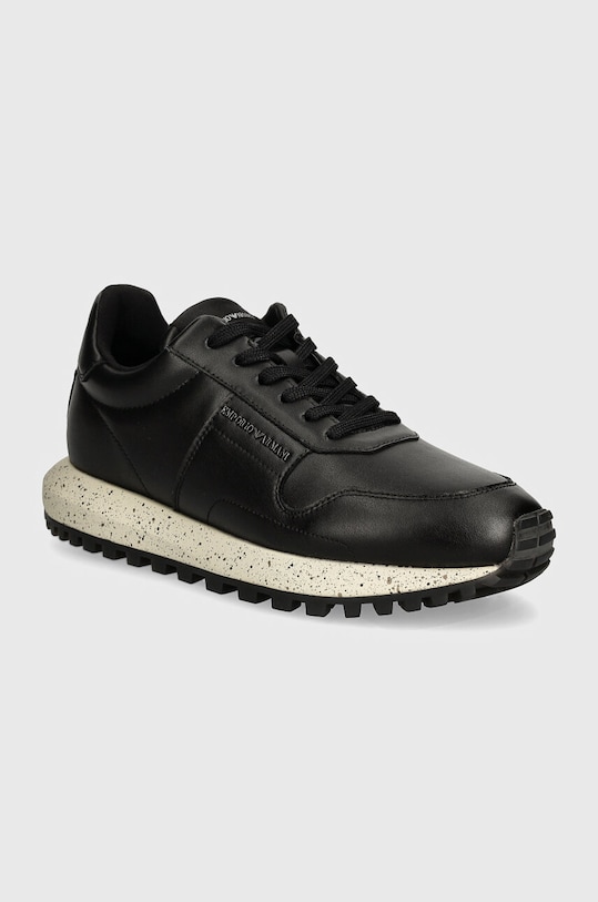 Emporio Armani sneakers din piele Planet friendly negru X4X639.XD382.00002