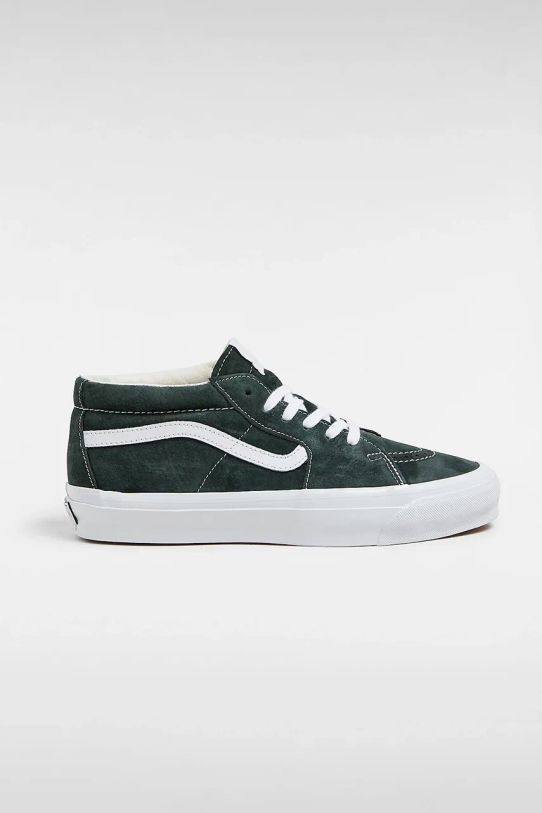 Vans scarpe da ginnastica in camoscio Premium Classics LX Sk8-Mid Reissue 83 verde VN000CQQPRM1