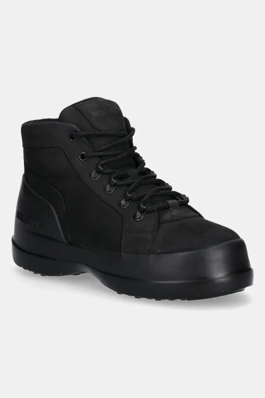 Nubukové čižmy Moon Boot MB LUNA TREK MID NUBUCK nubuk čierna 80D2480070.N001.M