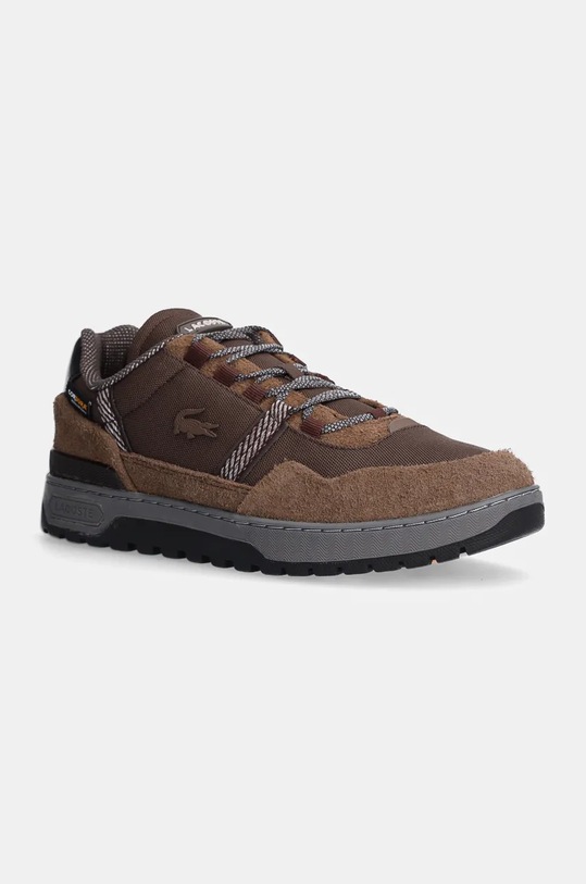 Tenisky Lacoste T-Clip Winter Outdoor semišová kůže hnědá 48SMA0037