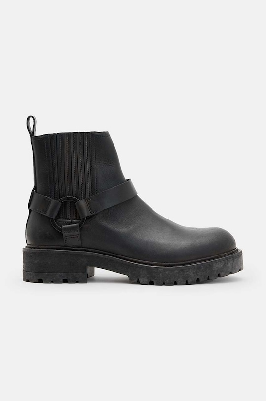 Kožené boty AllSaints Hank Biker Boot casual černá M017FB