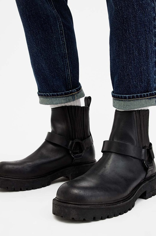 Kožené boty AllSaints Hank Biker Boot M017FB