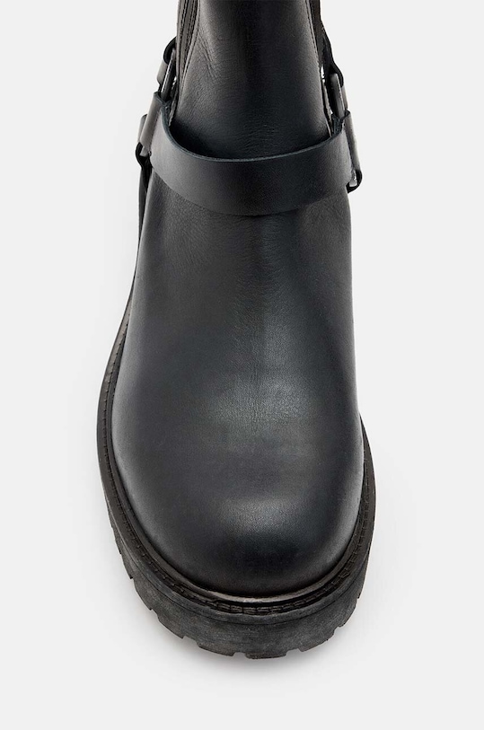 Boty Kožené boty AllSaints Hank Biker Boot M017FB černá