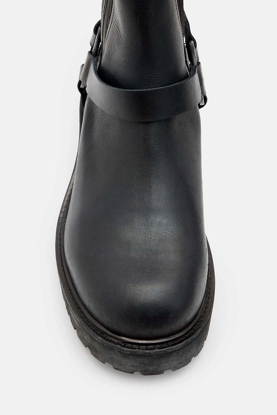 Încălțăminte AllSaints ghete de piele Hank Biker Boot M017FB negru