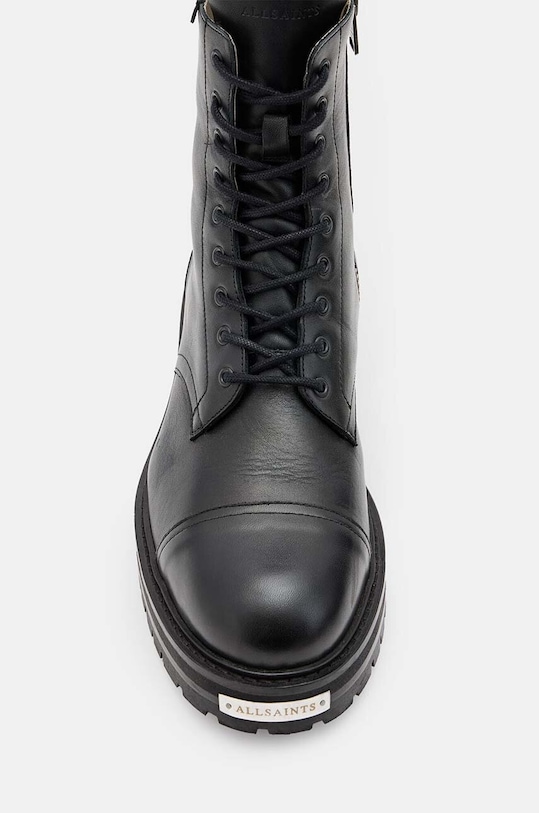 Кожени обувки AllSaints Hank Boot черен M004FB