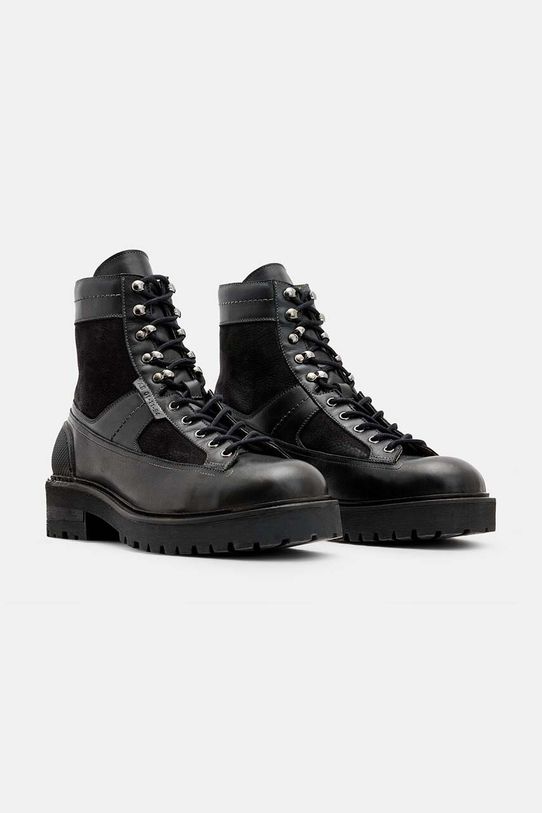 Кожаные ботинки AllSaints Hank M018FB чёрный AW24