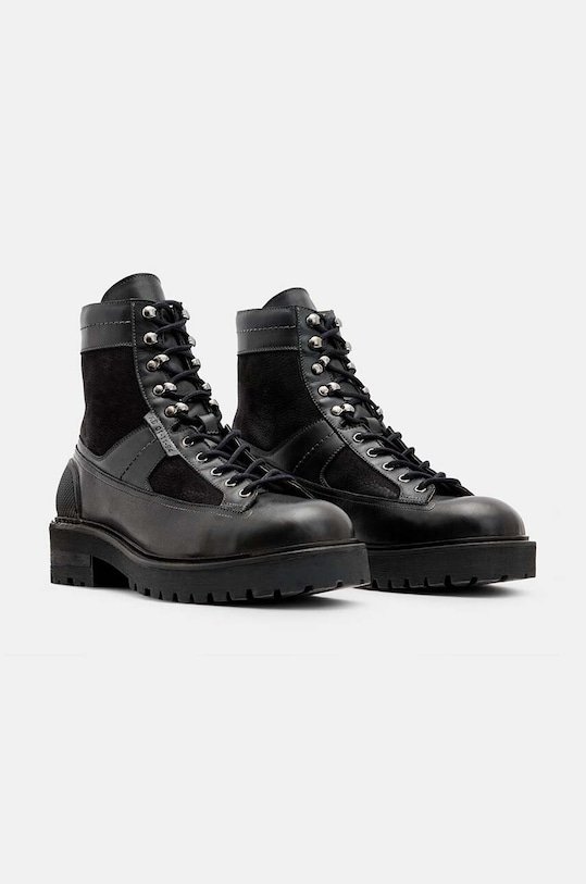 AllSaints buty skórzane Hank M018FB czarny AW24