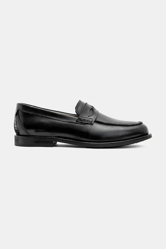 Kožené mokasíny AllSaints Harmon Loafer přírodní kůže černá M024FB
