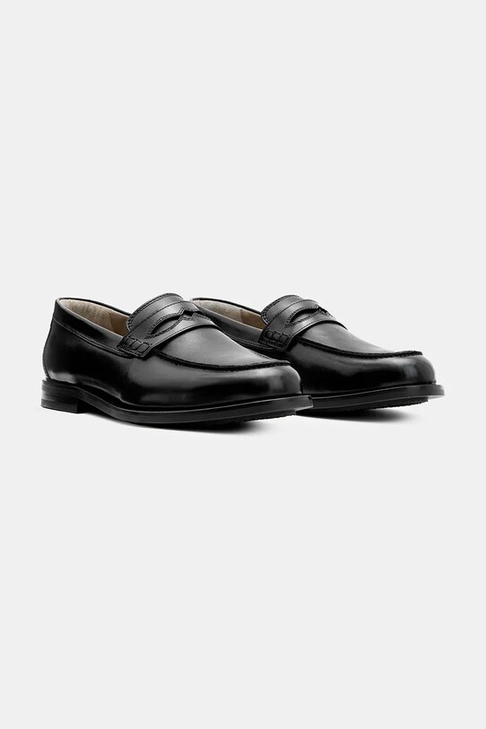 Кожаные мокасины AllSaints Harmon Loafer M024FB чёрный AW24